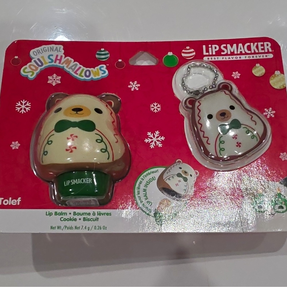 Lip Smacker Original Squishmallows Cookie Lip Balm 0.26 oz With Keychain